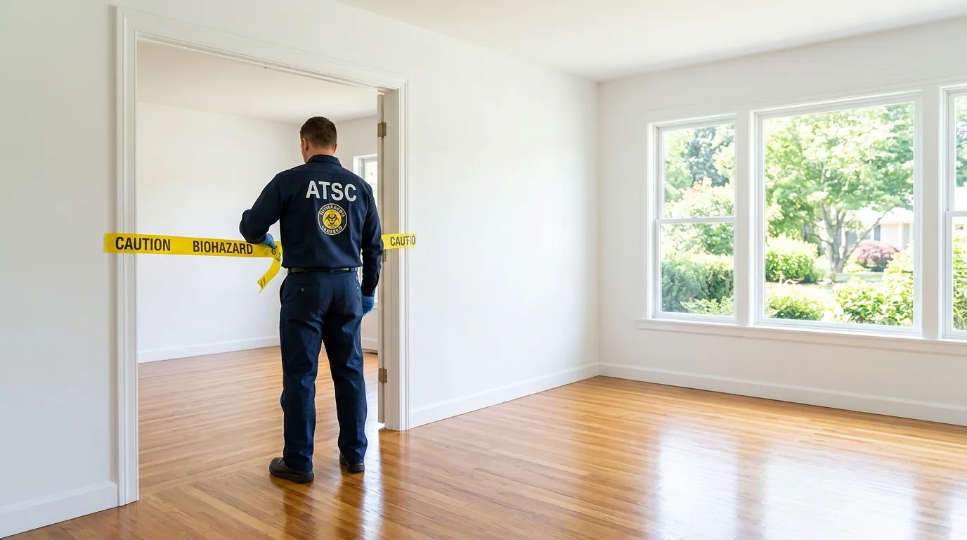 Certified biohazard cleanup crew performing Trauma Scene Cleanup in Moraga